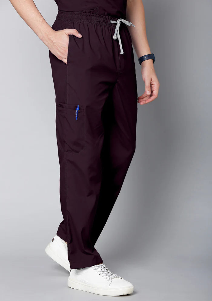 Men's Scrubs - Classic Color Wine