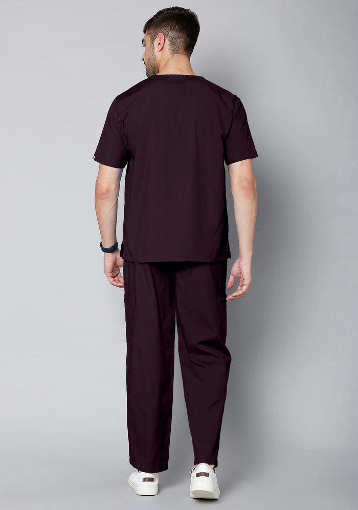 Men's Scrubs - Classic Color Wine