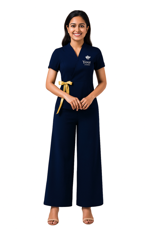 Stylist Pro Spa Uniform (2 Piece) - Color Navy Blue