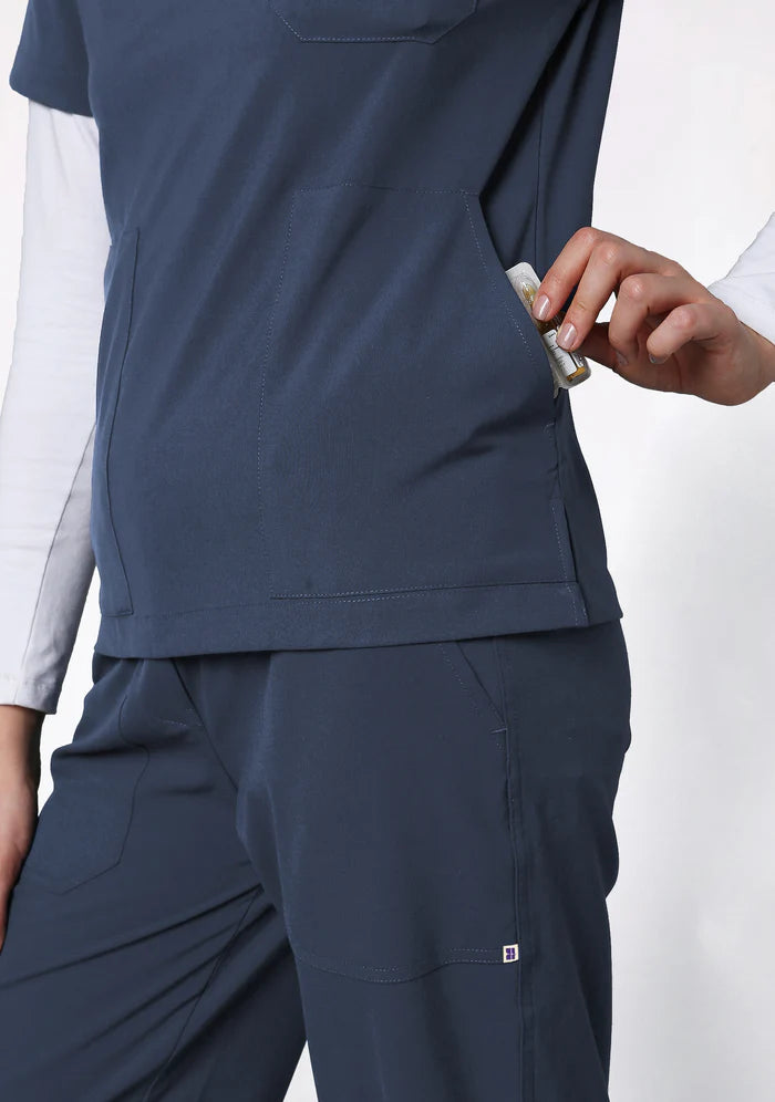 Women's Scrubs - Flex4 V-Neck Active Color Steel Grey