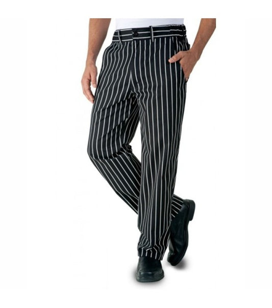 Striped Chef Trousers - Color Black & White