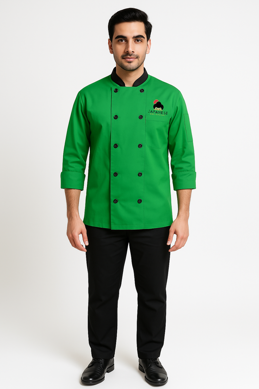 ChefRegal 3/4 Sleeve Chef Coat - Color Apple Green
