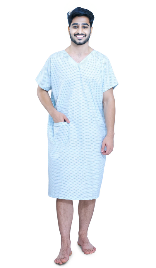 Patient Gowns Blue Dots
