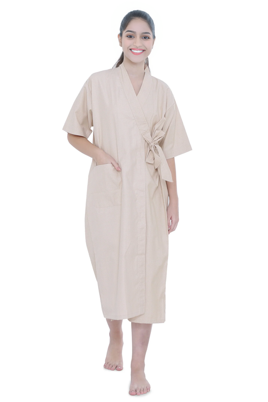 Patient Gowns - Color Beige Checks