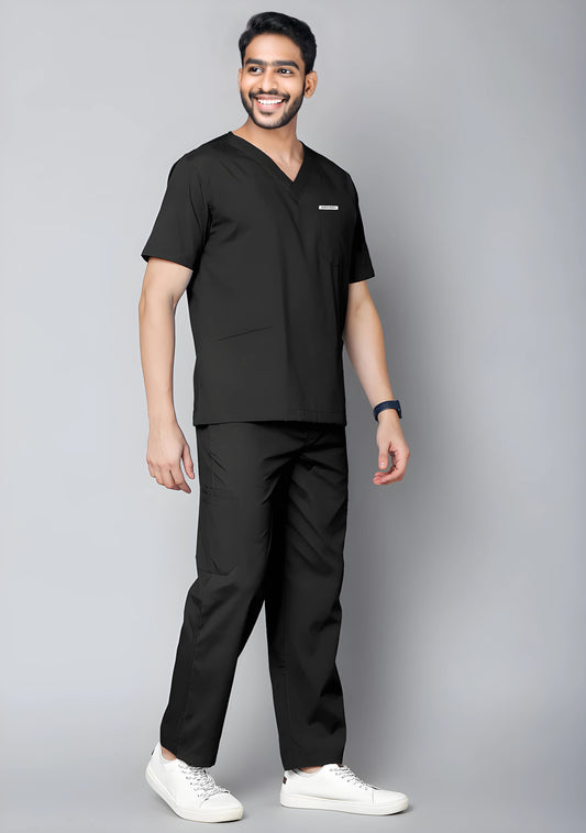 Men's Scrubs - Classic Color Black
