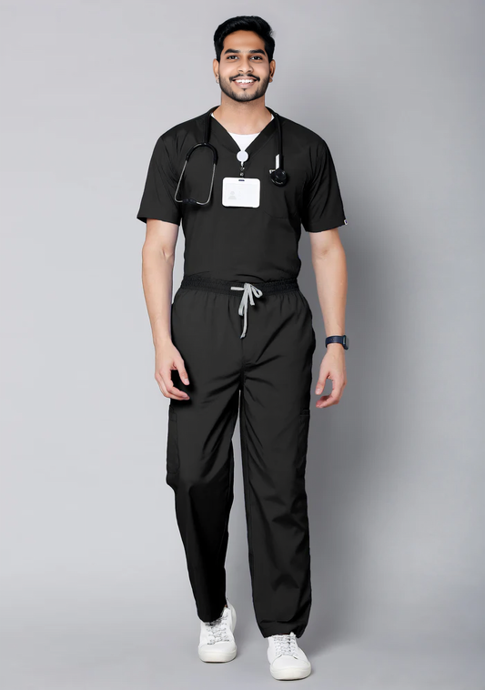 Men's Scrubs - Classic Color Black