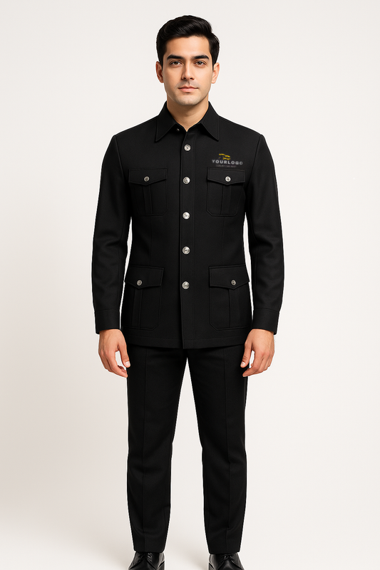 ComfortCruise Safari Suit Driver Uniforms - Color Black