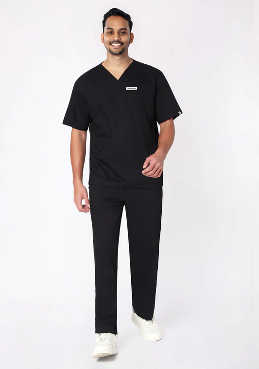 Men's Scrubs - Flex4 V-Neck Active Color Black