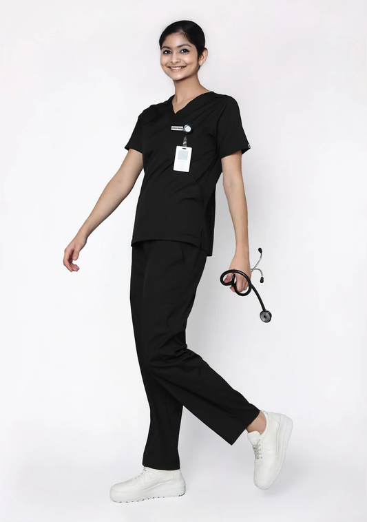 Women's Scrubs - Classic 5 Pockets Color Black