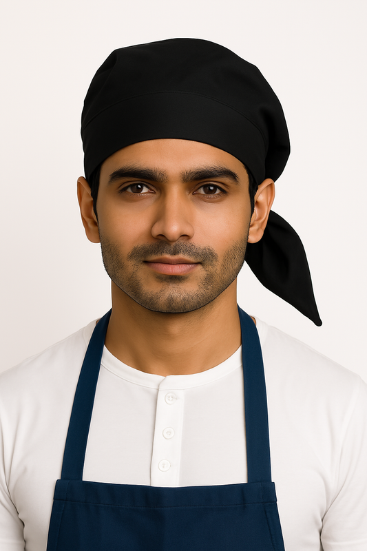 Wrap Chef Cap - Color Black