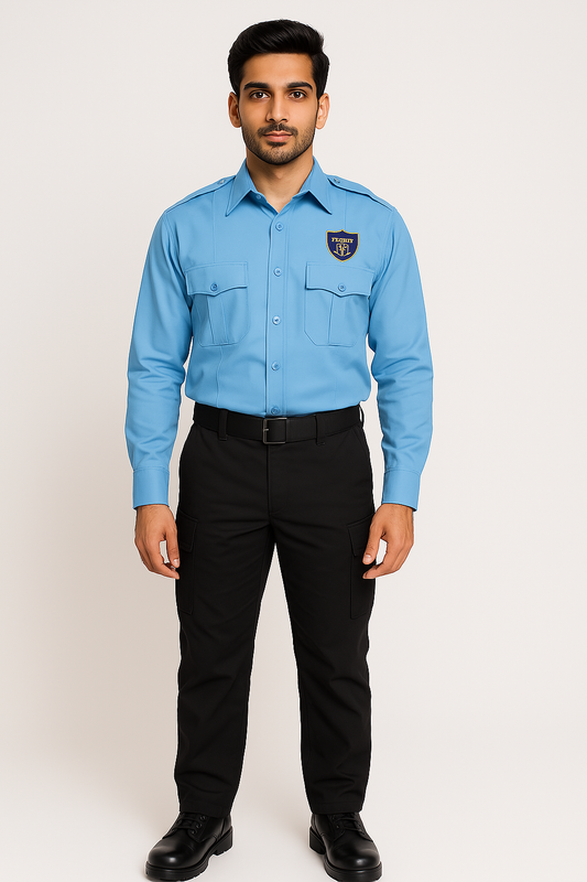 PrimeGuard Polo Security Guard Shirt - Color Blue