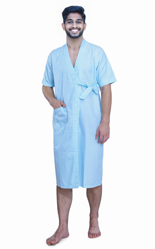 Patient Gowns Blue Dots