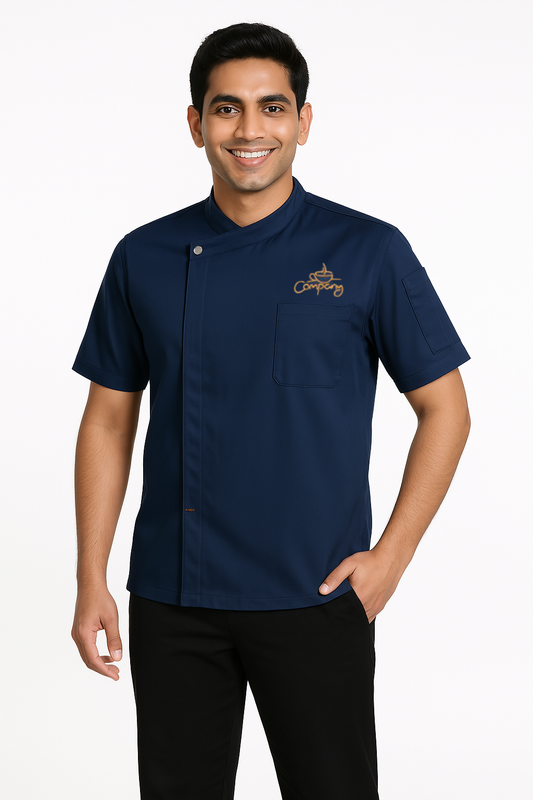 FormaFit Short Sleeve Coat - Color Navy Blue