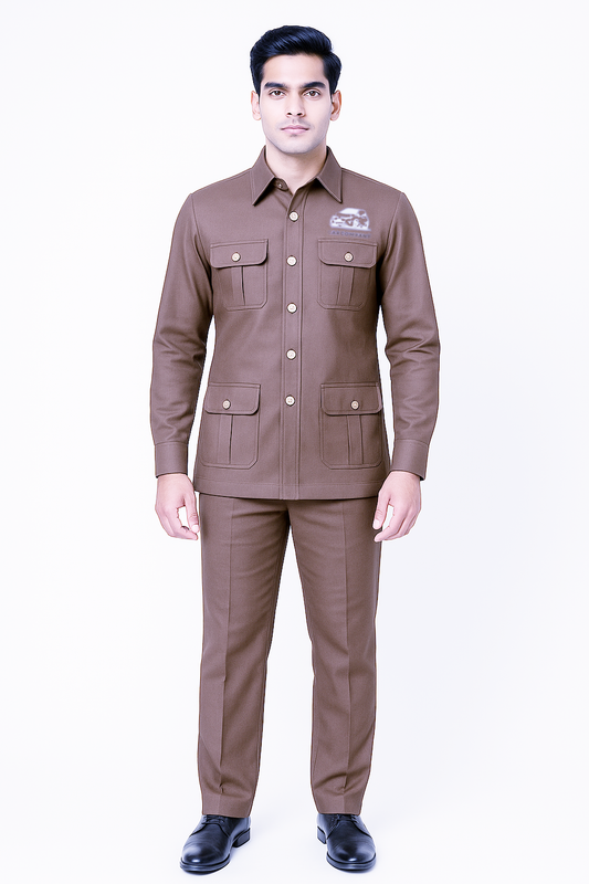 ComfortCruise Safari Suit Driver Uniforms - Color Brown