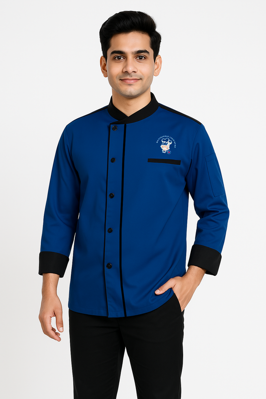 DuoEdge Chef Coat - Color Navy Blue