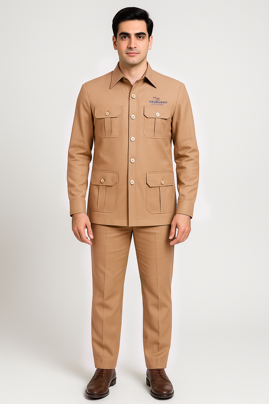 ComfortCruise Safari Suit Driver Uniforms - Color Dough Brown