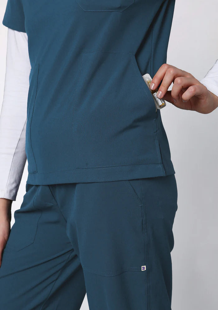 Women's Scrubs - Flex4 V-Neck Active Color Forest Green