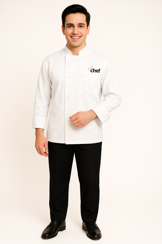 CulinaryBasics Full Sleeve Coat - Color White