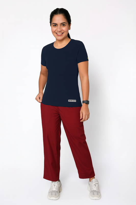 Women's Underscrubs Half Sleeves - Color Navy