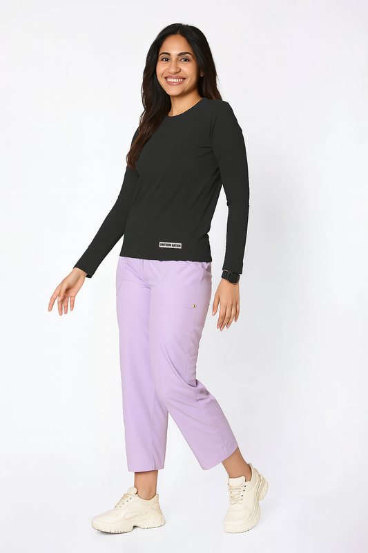 Women's Underscrubs Half Sleeves - Color Charcoal