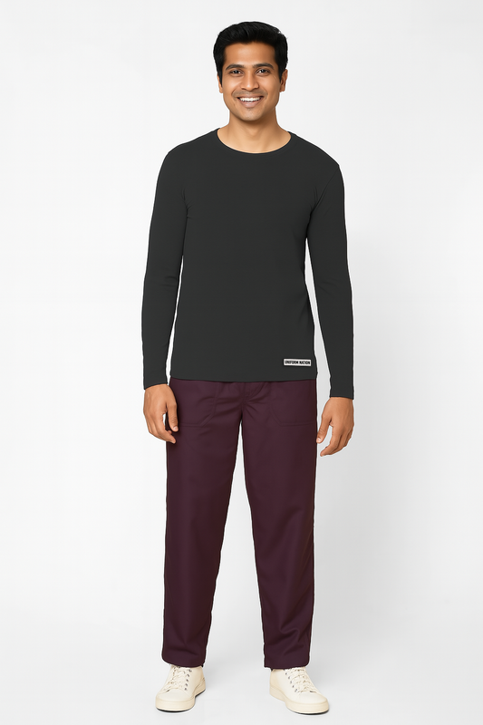 Men's Underscrubs Half Sleeves - Color Charcoal