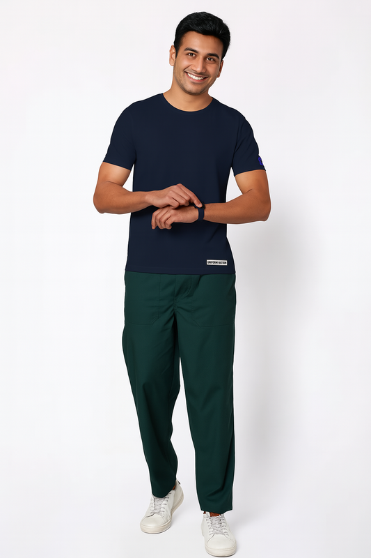 Men's Underscrubs Half Sleeves - Color Navy