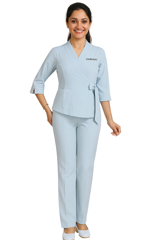 Beauty Salon Workwear (2 Piece) - Color Sky Blue