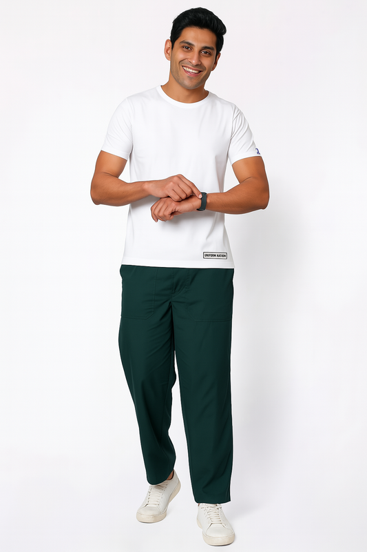 Men's Underscrubs Half Sleeves - Color White