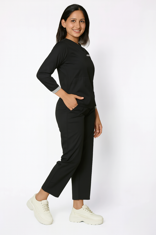 Women's Scrubs - Classic Longsleeves Color Black