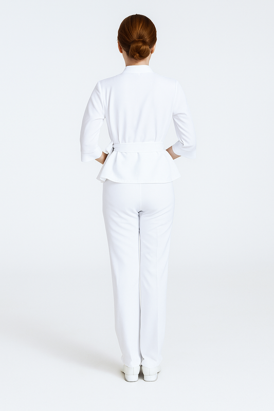 Beauty Salon Workwear (2 Piece) - Color White
