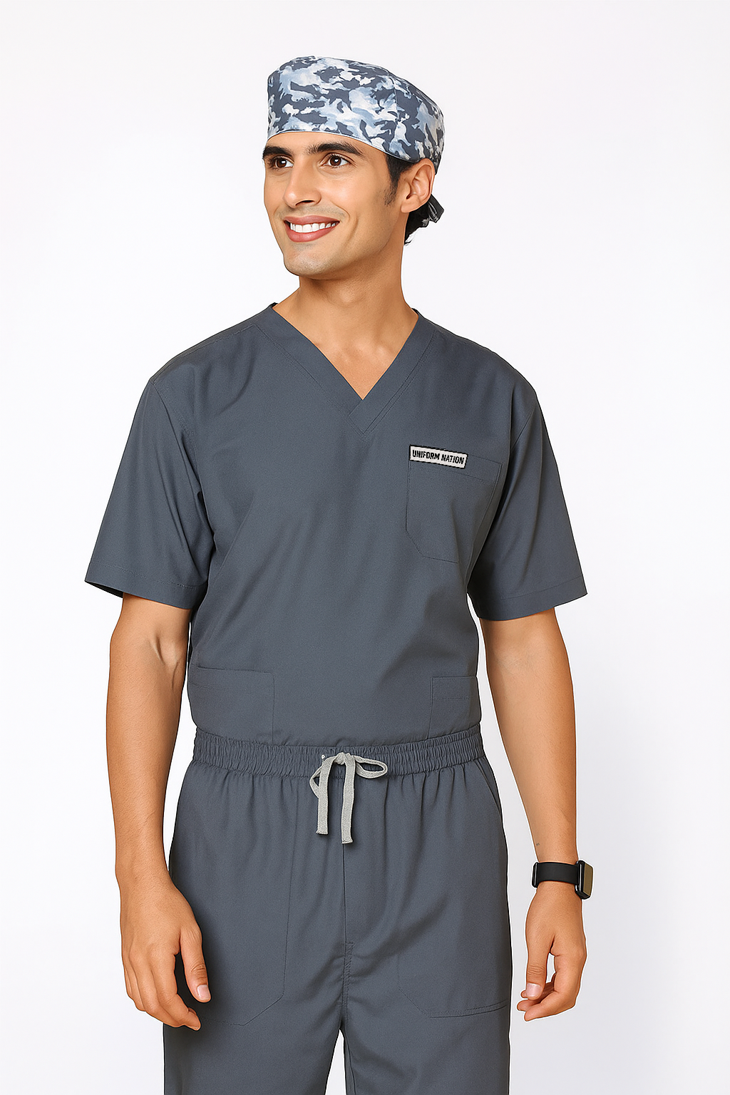 Men's Scrubs - Classic Color Steel Grey