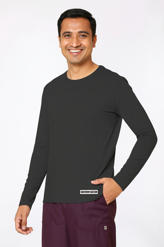 Men's Underscrubs Half Sleeves - Color Charcoal