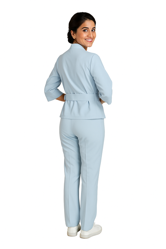 Beauty Salon Workwear (2 Piece) - Color Sky Blue