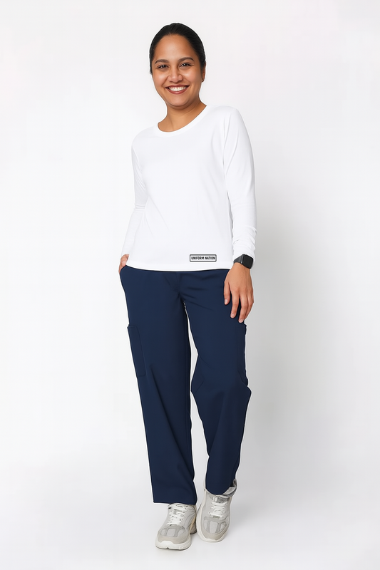 Women's Underscrubs Full Sleeves - Color White