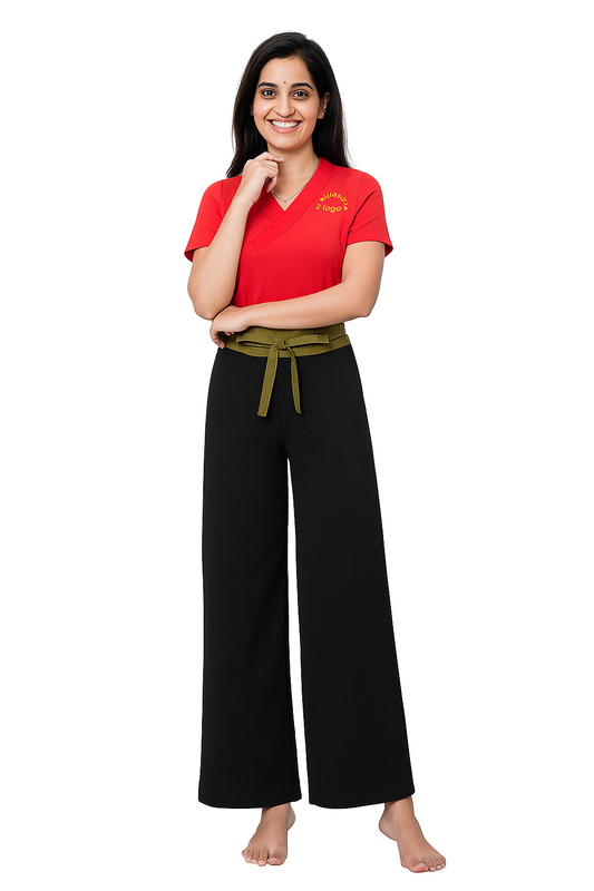 Designer Salon Work Dress (2 Piece) - Color Red