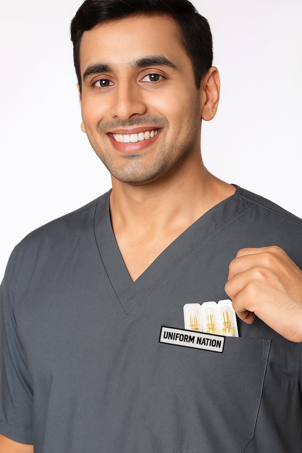 Men's Scrubs - Classic Color Steel Grey