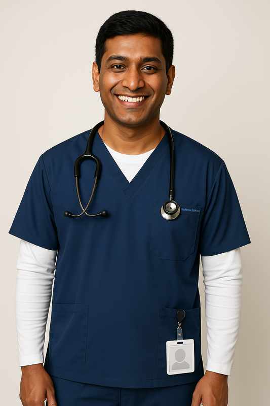 Men's Underscrubs Full Sleeves - Color White