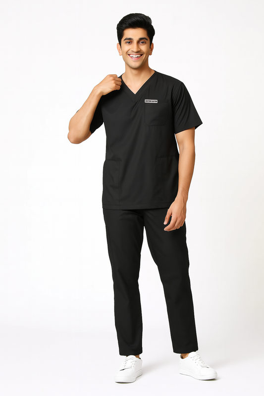 Men's Scrubs - Classic Longsleeves Color Black