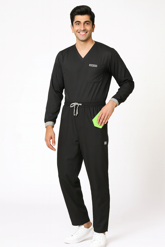 Men's Scrubs - Classic Longsleeves Color Black