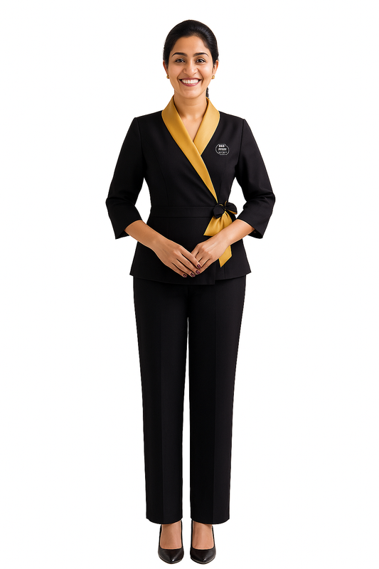 Professional Salon Dress (2 Piece) - Color Black