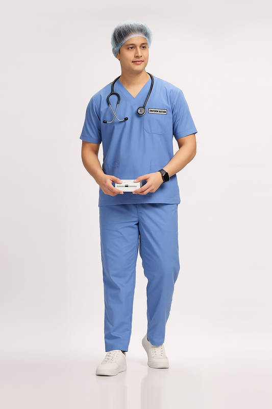Men's Scrubs - Classic Ceil Blue