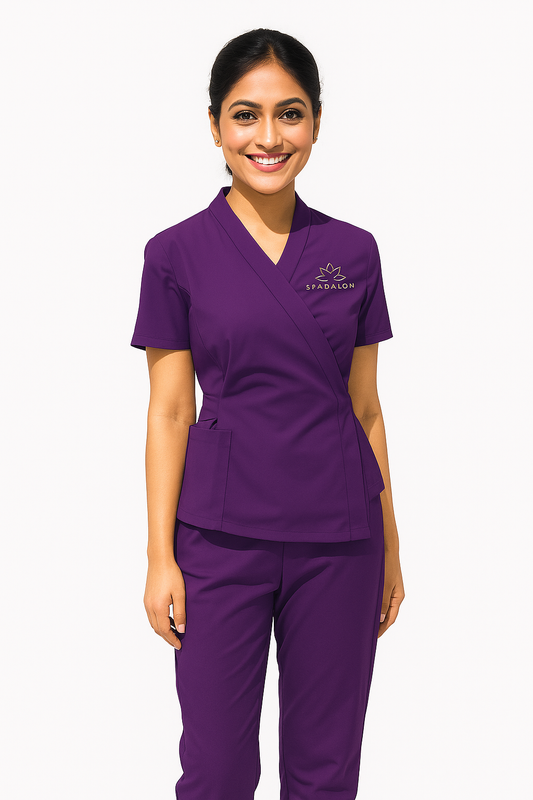 Beauty Workwear Belted Style (2 Piece) - Color Purple