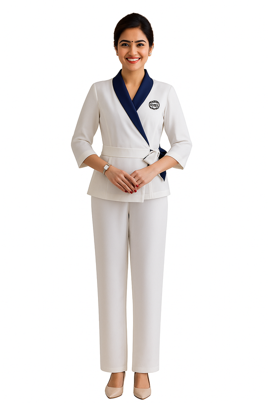 Professional Salon Dress (2 Piece) - Color White