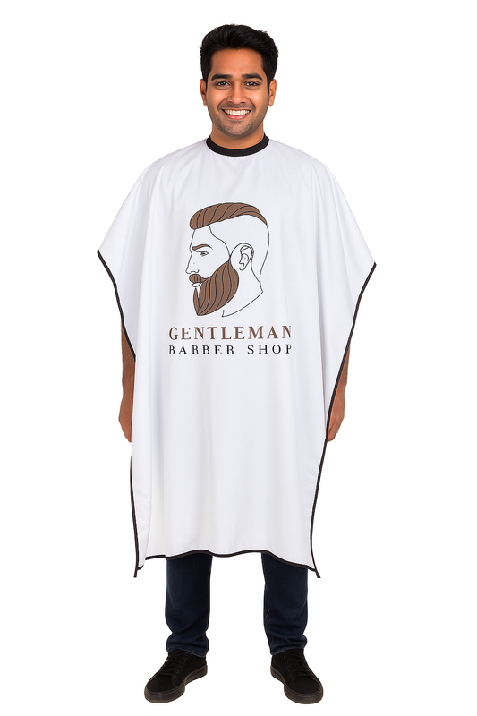 Beard Shaving Aprons - Color White