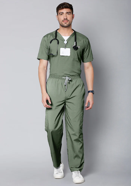Men's Scrubs - Classic Color Olive