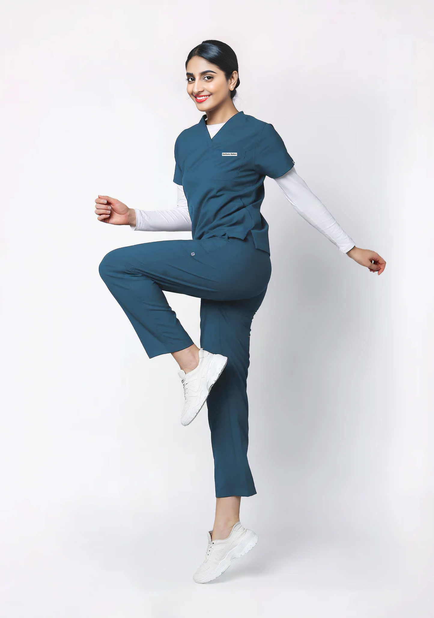 Women's Scrubs - Flex4 V-Neck Active Color Forest Green