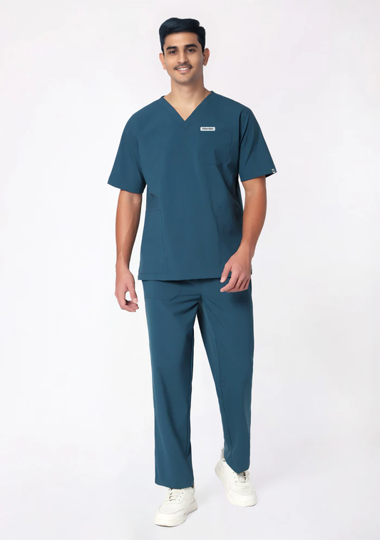 Men's Scrubs - Flex4 V-Neck Active Color Forest Green