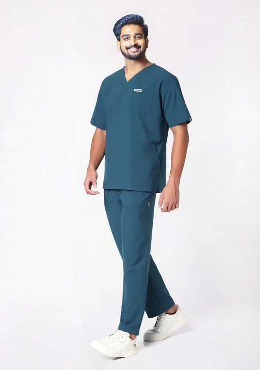 Men's Scrubs - Flex4 V-Neck Active Color Forest Green