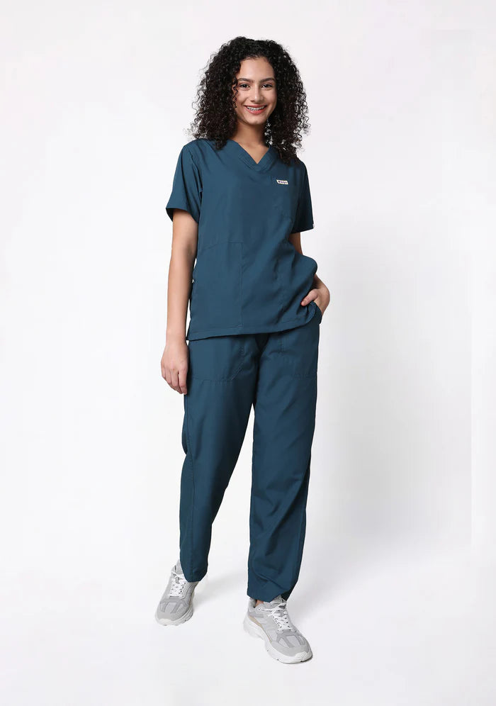 Women's Scrubs - Classic 5 Pockets Color Forest Green