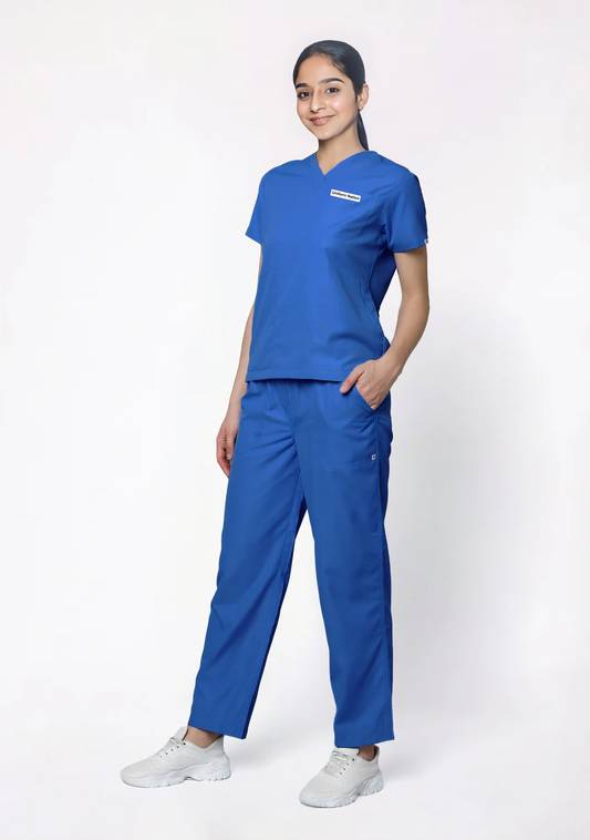 Women's Scrubs - Classic 5 Pockets Color Galaxy Blue